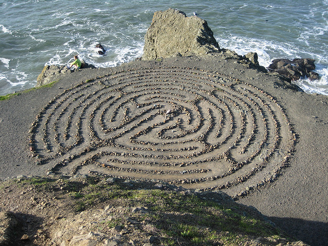 Image of an outdoor labyrinth