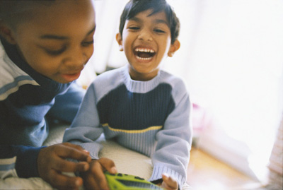 Image of two children playing